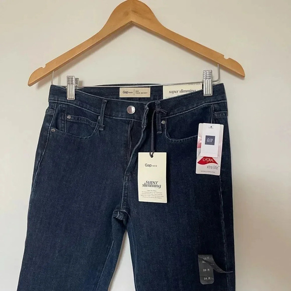 Gap Lycra Xtra Life Super Slim Jeans Pants 26 size NWT - Picture 1 of 11